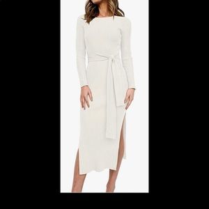 Caracilia women’s long crew neck sweater dress NWT